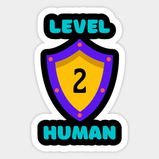 Funny Gaming - Level 2 Human Sticker